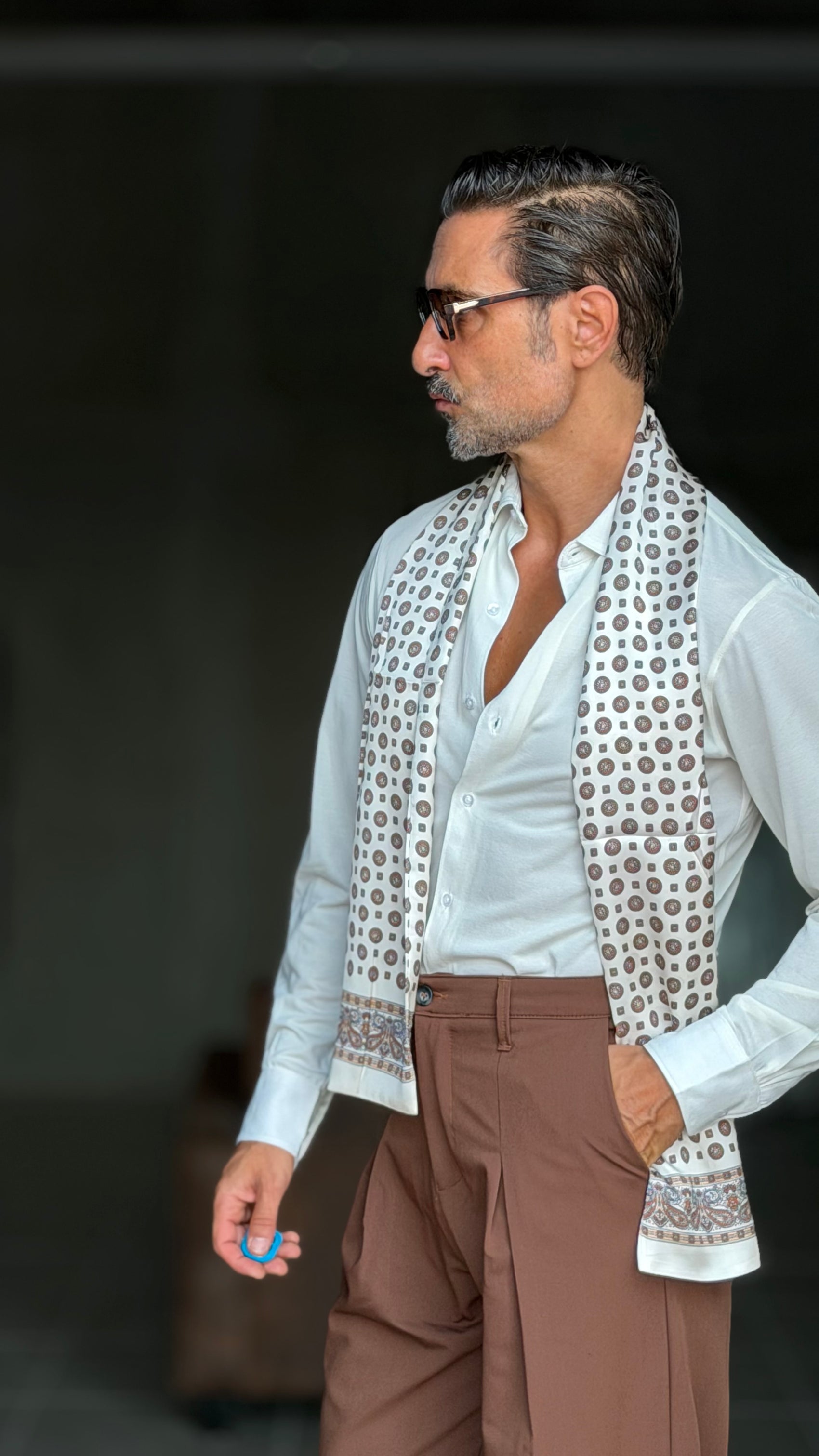 CAMICIA BIANCA MAGLINA IN JERSEY