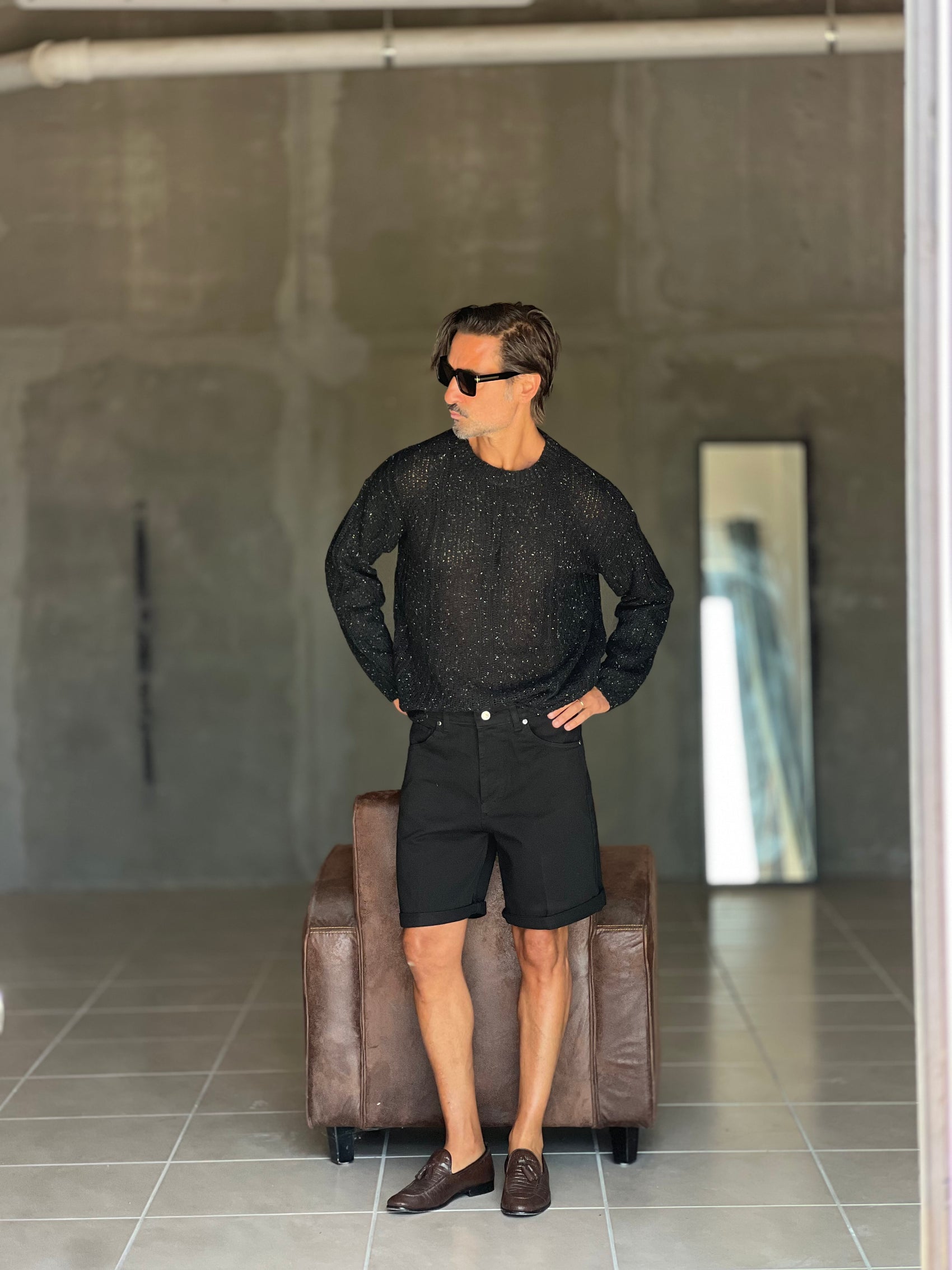 BERMUDA DENIM  NERO 316