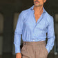 CAMICIA DEPOT CELESTE MICROFANTASIA DOPPIORITORTO