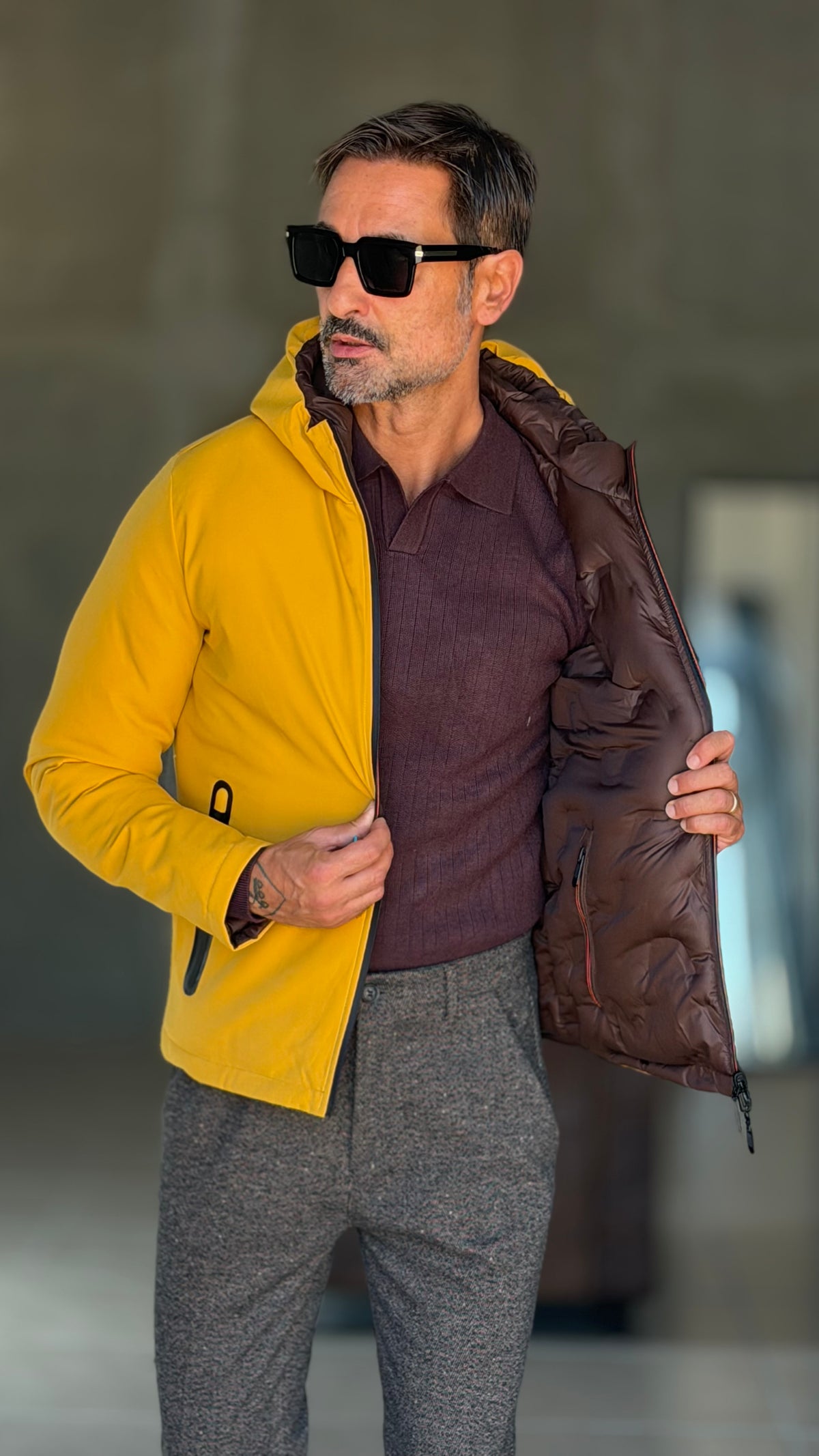 PIUMINO MORO   E GIALLO   DOUBLE FACE HAPPER