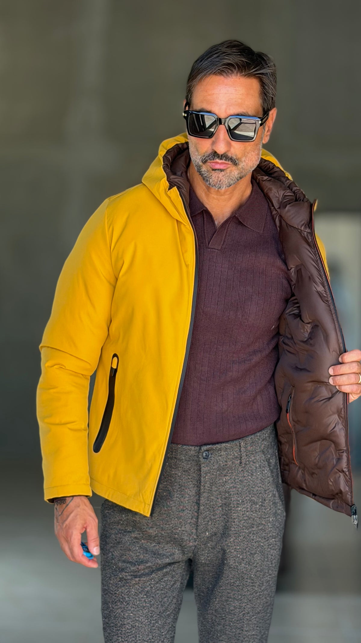 PIUMINO MORO   E GIALLO   DOUBLE FACE HAPPER
