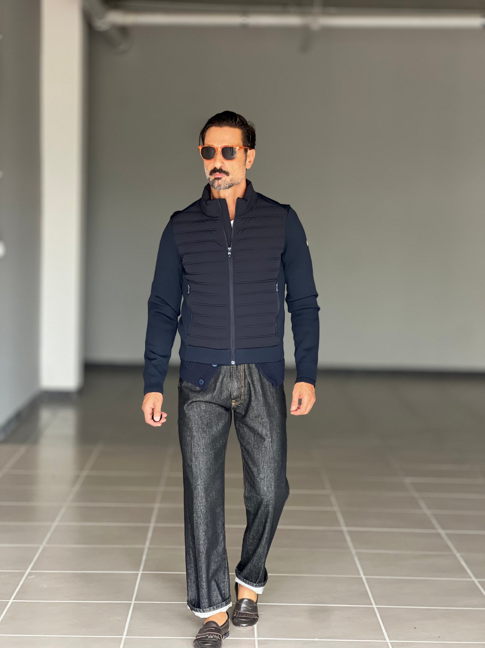 *PIUMINO BLU MANICA IN MAGLIA BL11