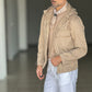 BLUE HIGH NECK COAT