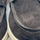 *MOCASSINO MORO CAMOSCIO FONDO BARCA BIANCO