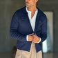 CARDIGAN  POLO BLU   BOTTONE COPERTO