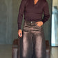 WHITE VISCOSE TROUSERS WITH REGULAR BOTTOM