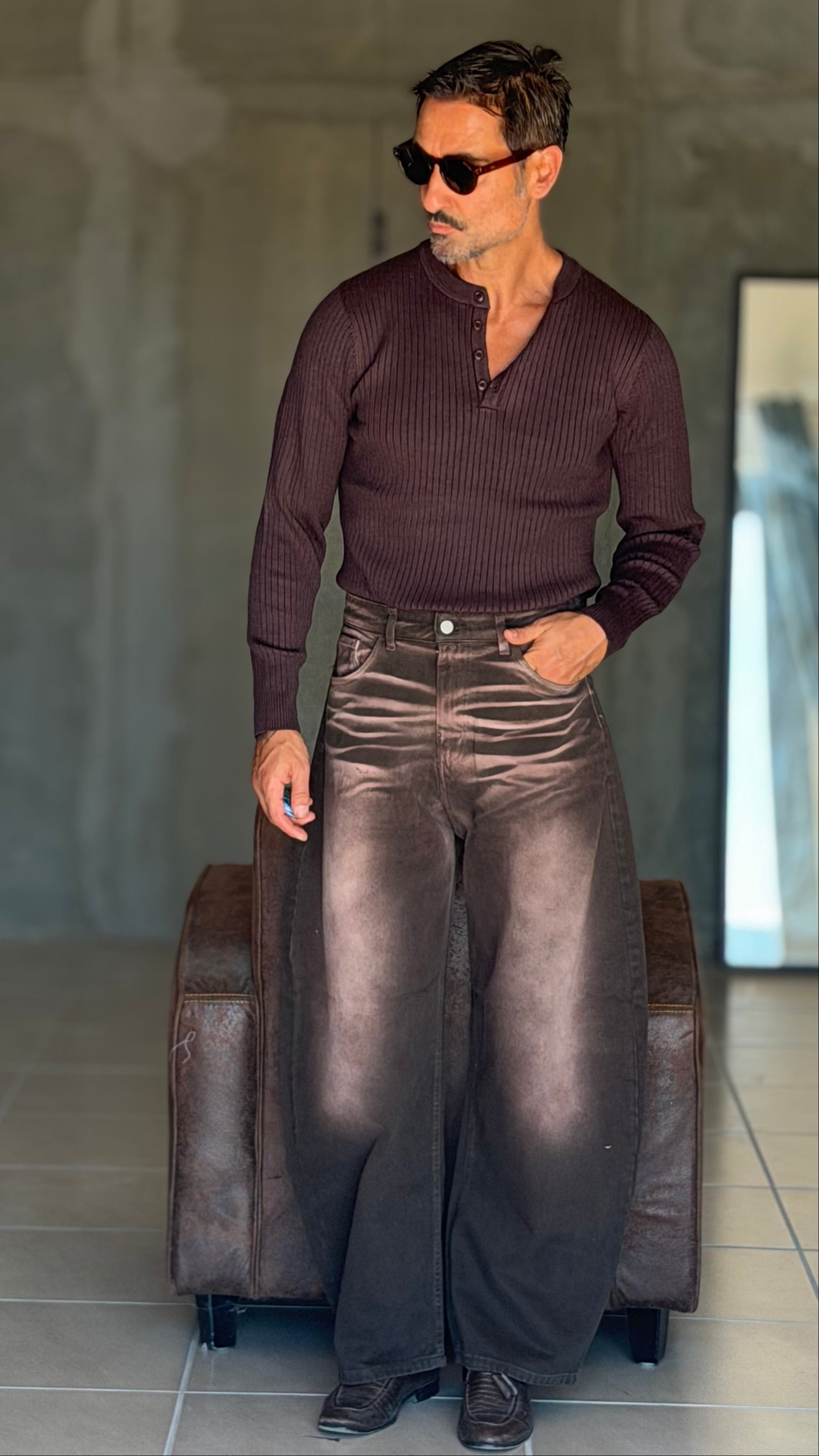 WHITE VISCOSE TROUSERS WITH REGULAR BOTTOM