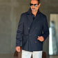 BLUE HIGH NECK COAT