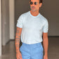 WHITE VISCOSE TROUSERS WITH REGULAR BOTTOM