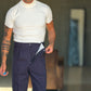 PANTALONE BLU  PAUL MIRANDA FUSTAGNO PINCES FASCIONE ALTO