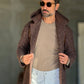 BLUE HIGH NECK COAT
