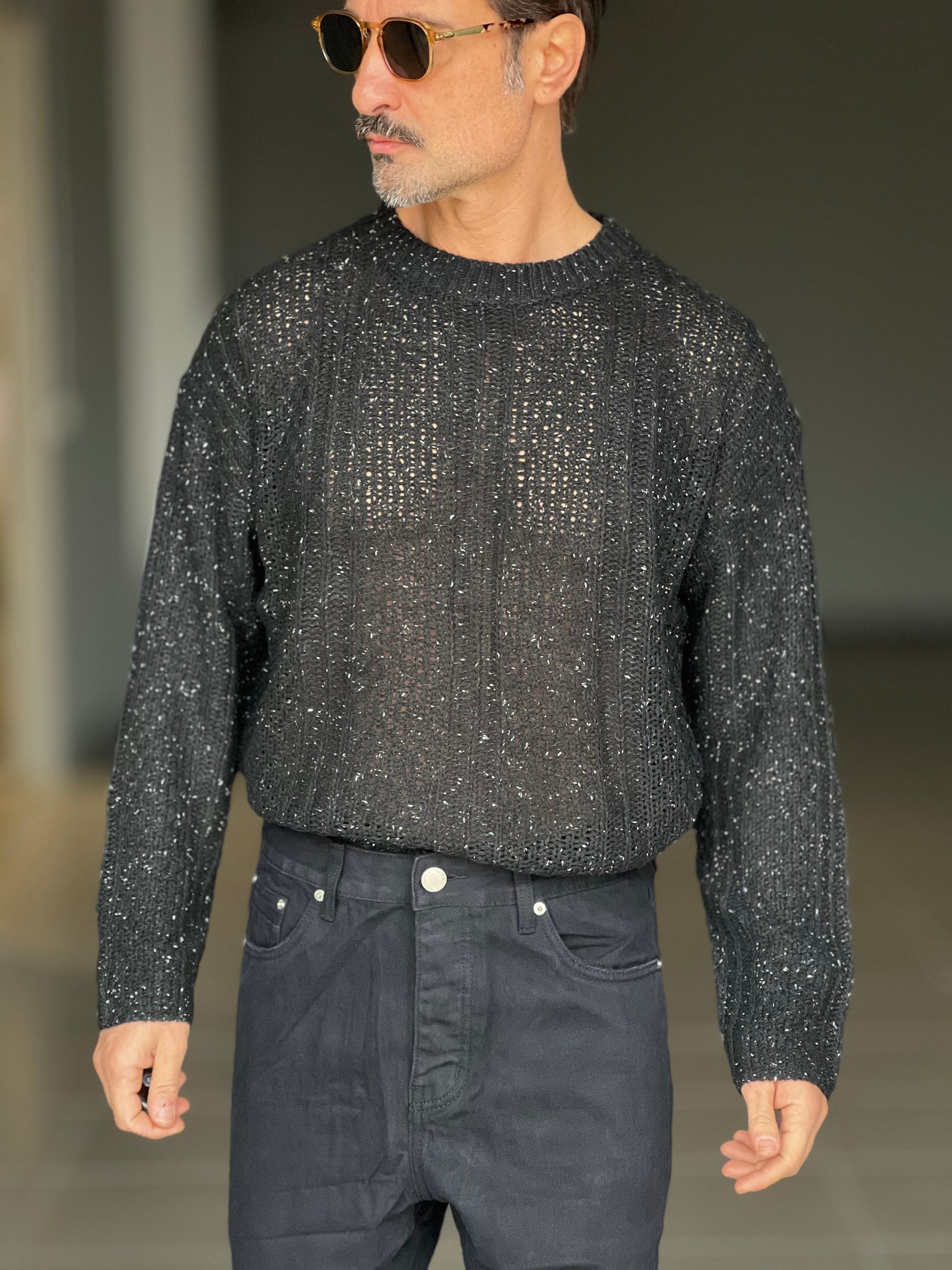 JEANS NERO  MODELLO CAPRI