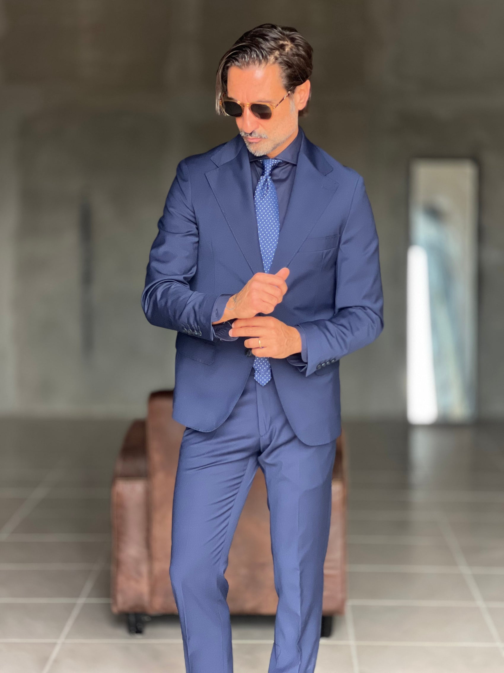 ABITO BLU MONOPETTO LANA ESTIVA E MISTI REVER GRANDE 00303