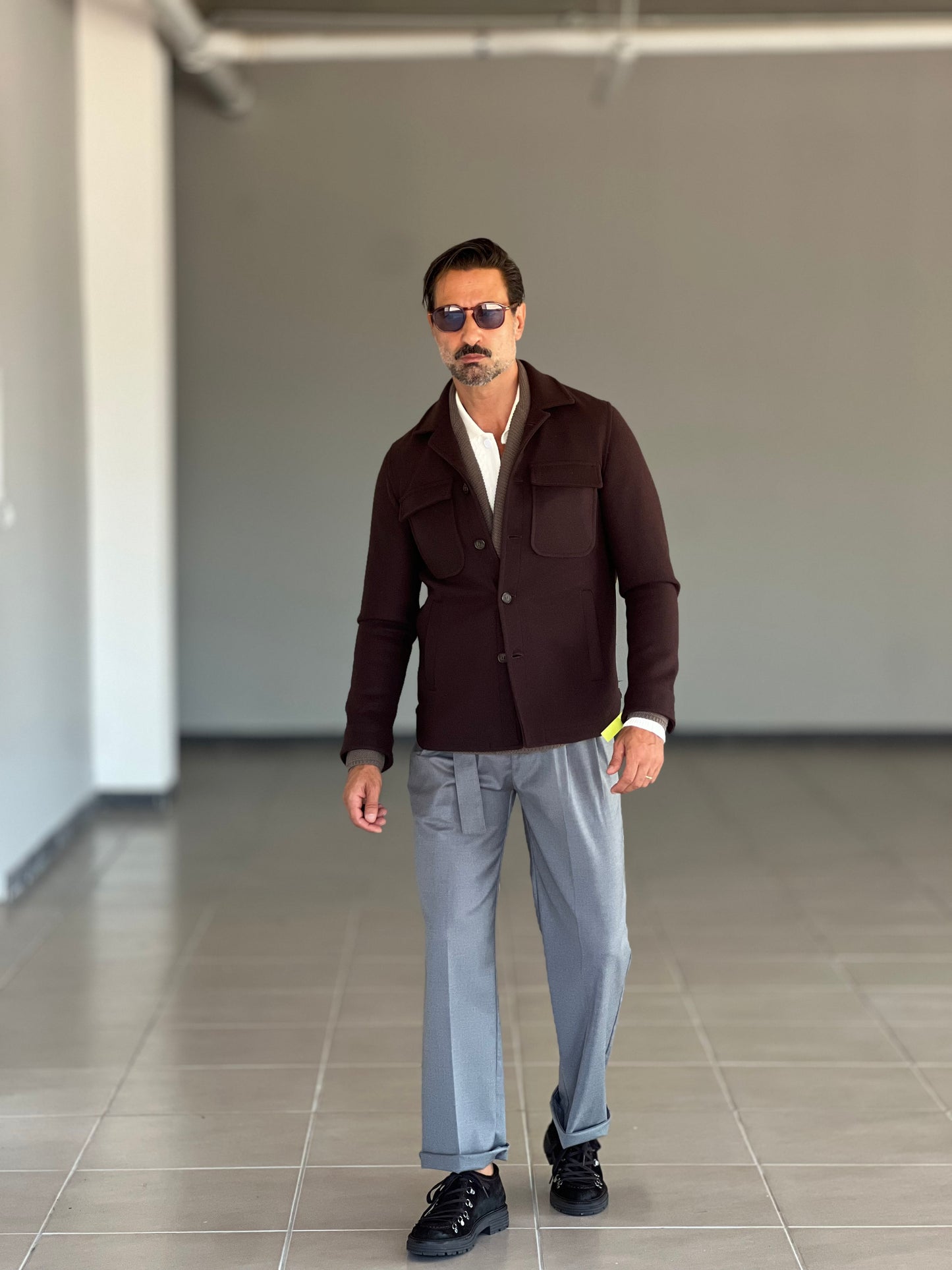 FILL JACKET PANNO MORO