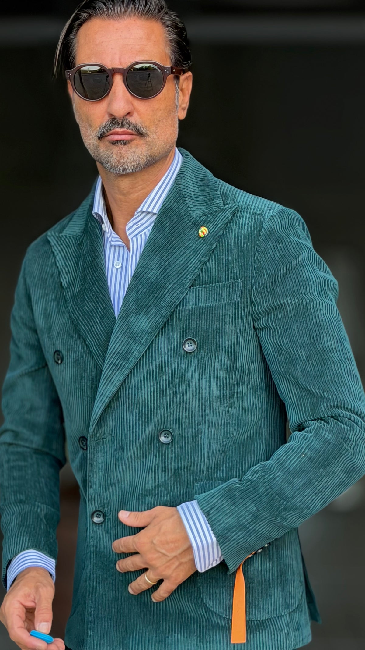 GIACCA DOPPIOPETTO VERDE   VELLUTO ROCCIA  004 (ABBINABILE  AL PANTALONE VELLUTO VERDE   OO4)
