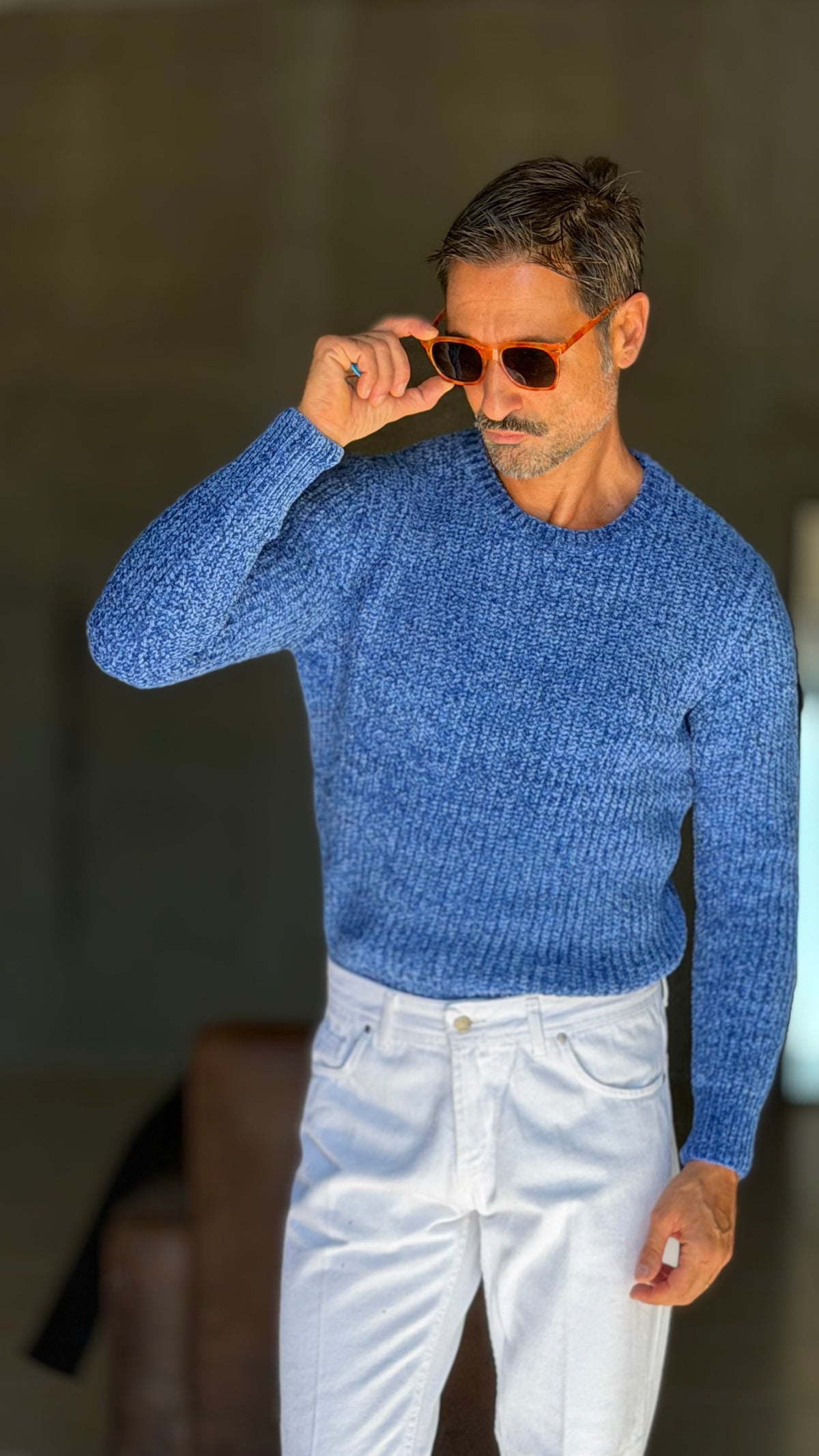 WHITE VISCOSE TROUSERS WITH REGULAR BOTTOM