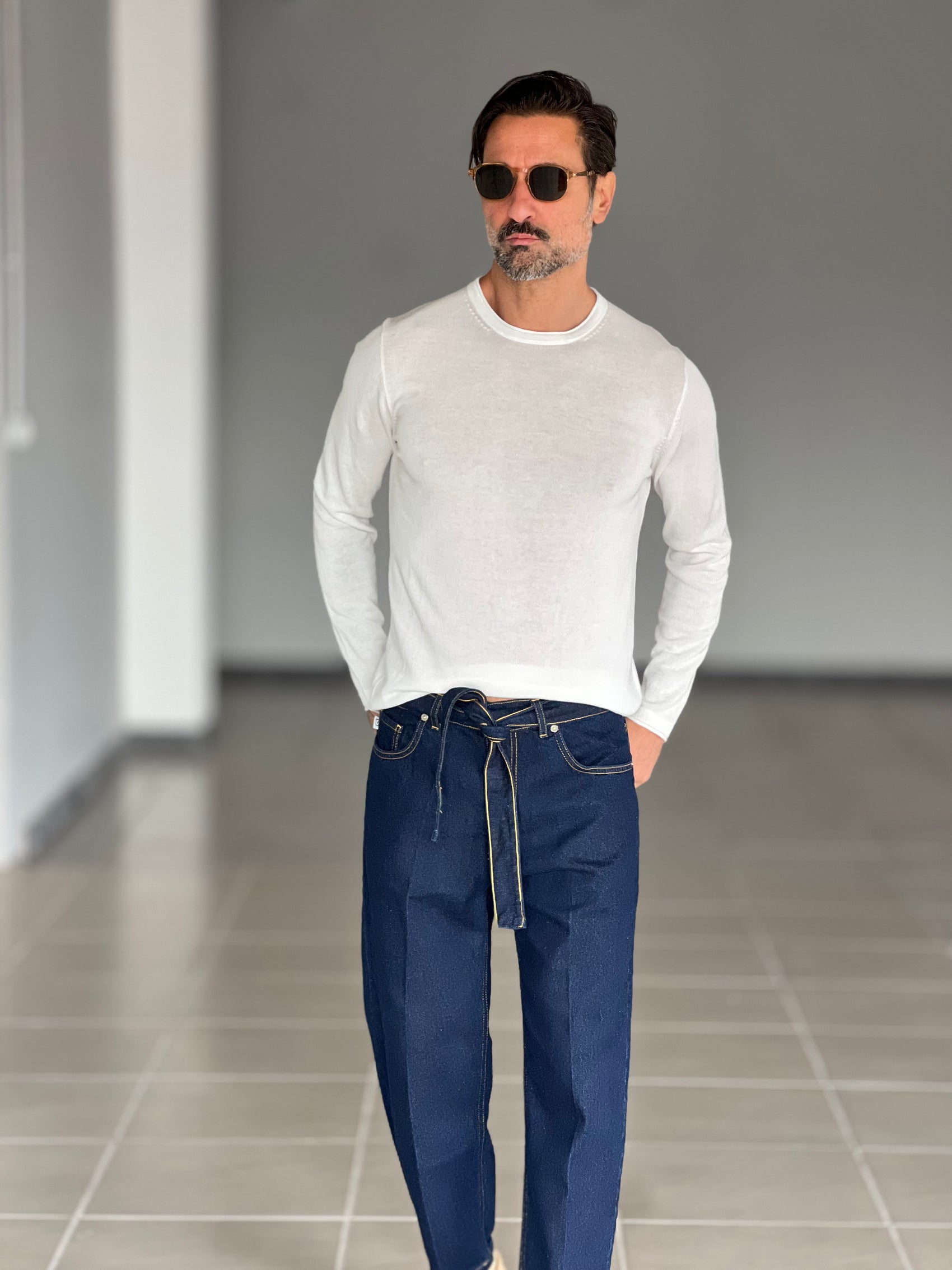 MAGLIA  BIANCA  2 FILI COTONE