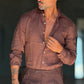 CAMICIA CAFFE  PURO    LINO