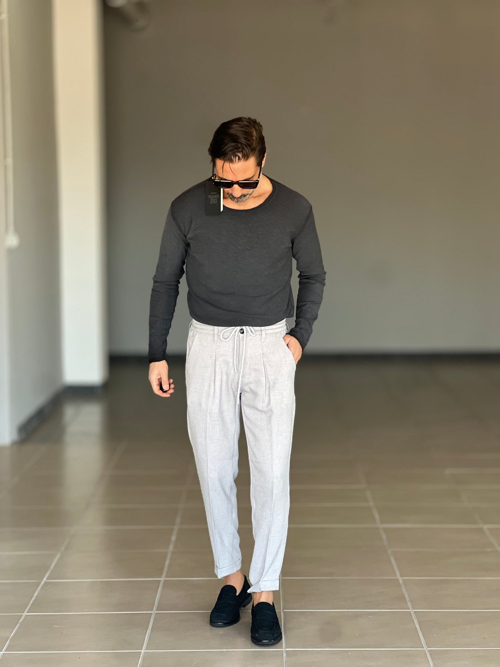 MAGLIA  XAGON NERA  SCOLLO BARCA DOUBLEFACE