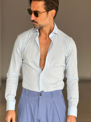CAMICIA DEPOT CELESTE CLO CLO COTONE DOPPIO RITORTO 007