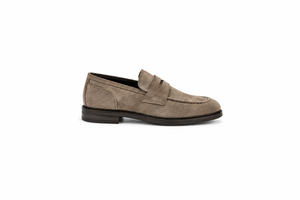MOCASSINO TAUPE CAMOSCIO  PELLE LAVORATA