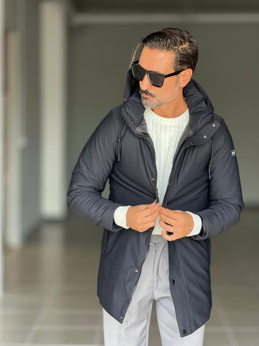 PARKA BL11 NERO TESSUTO TECNICO