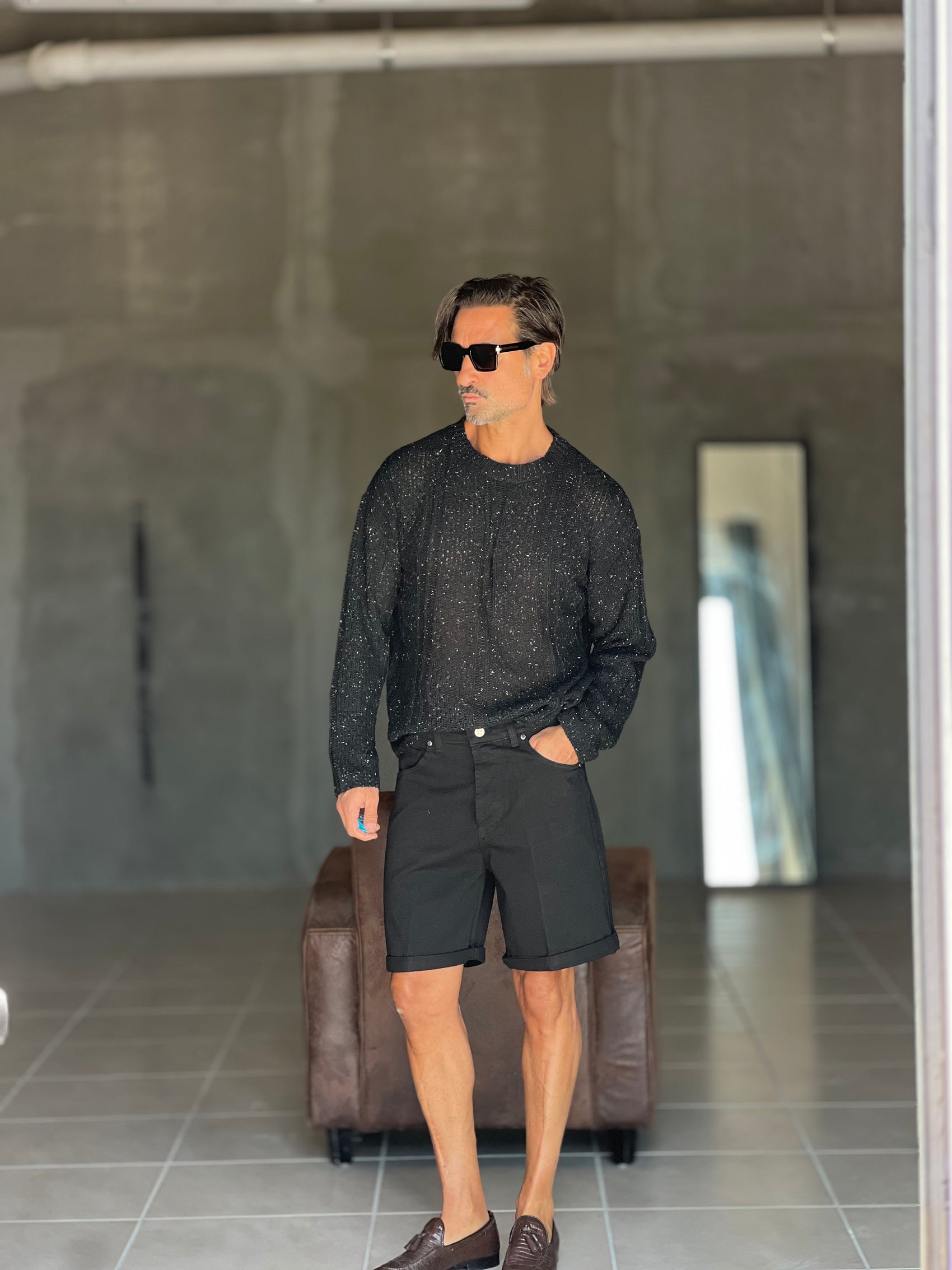 BERMUDA DENIM  NERO 316