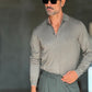 WHITE VISCOSE TROUSERS WITH REGULAR BOTTOM