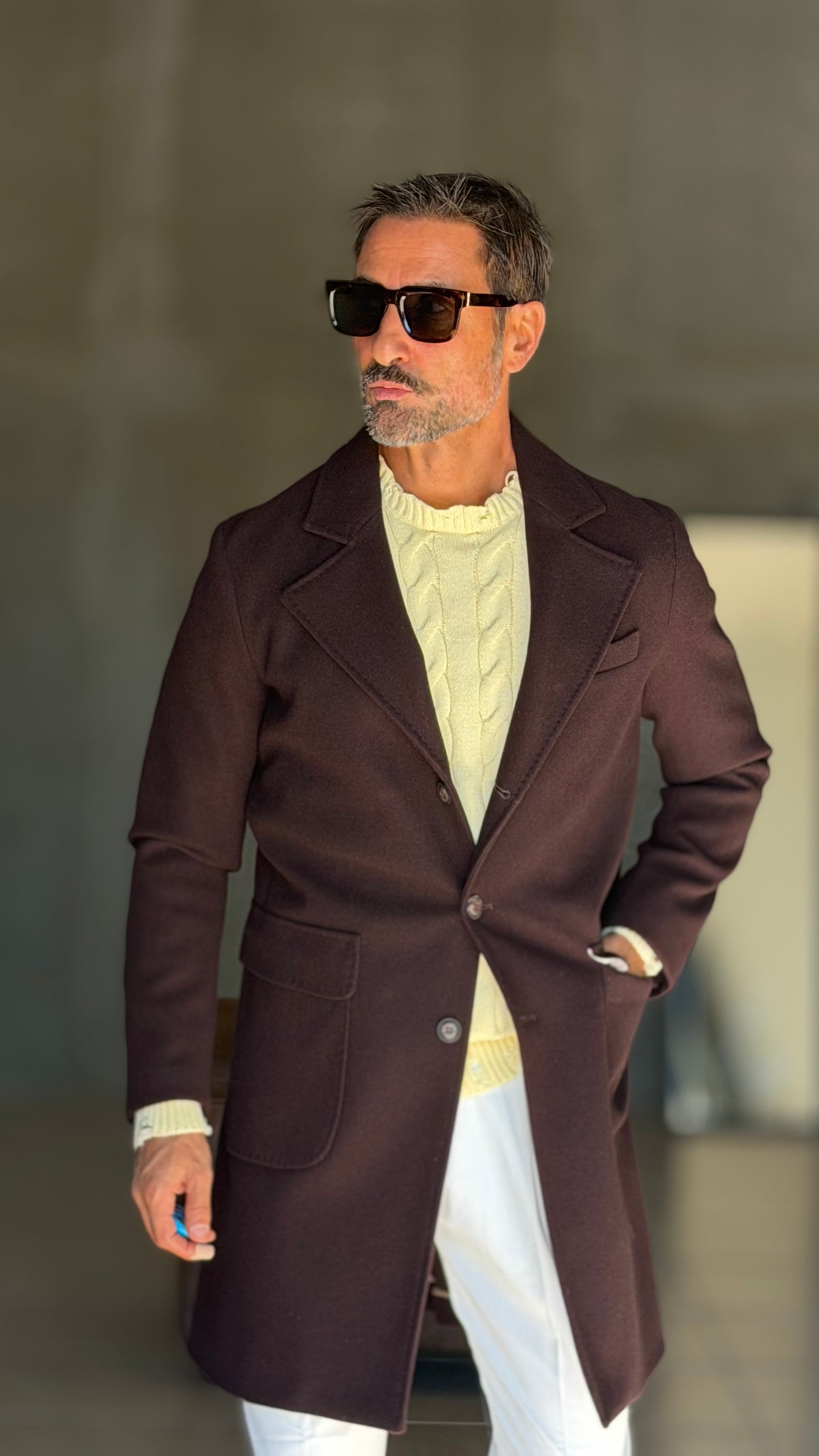 CAPPOTTO MORO EFFETTO PANNO  MONOPETTO SPALLONE E MARTINGALA 1009