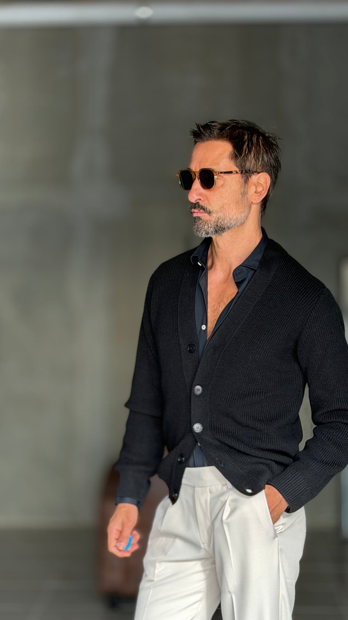 CARDIGAN NERO  MAGLIA INGLESE