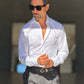 CAMICIA BIANCA  STRETCH POPELINE DI COTONE SLIMFIT