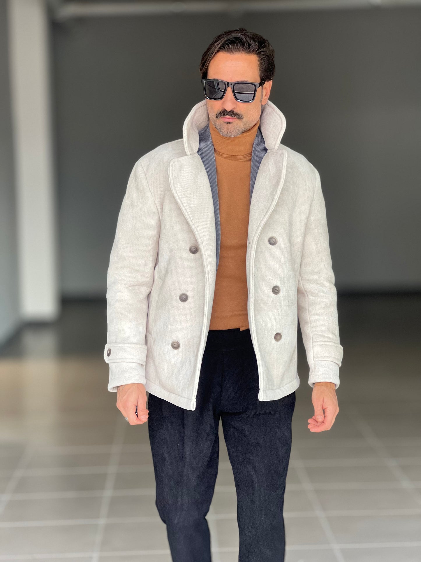 CAPPOTTINO PANNA   VELLUTO MILLERIGHE