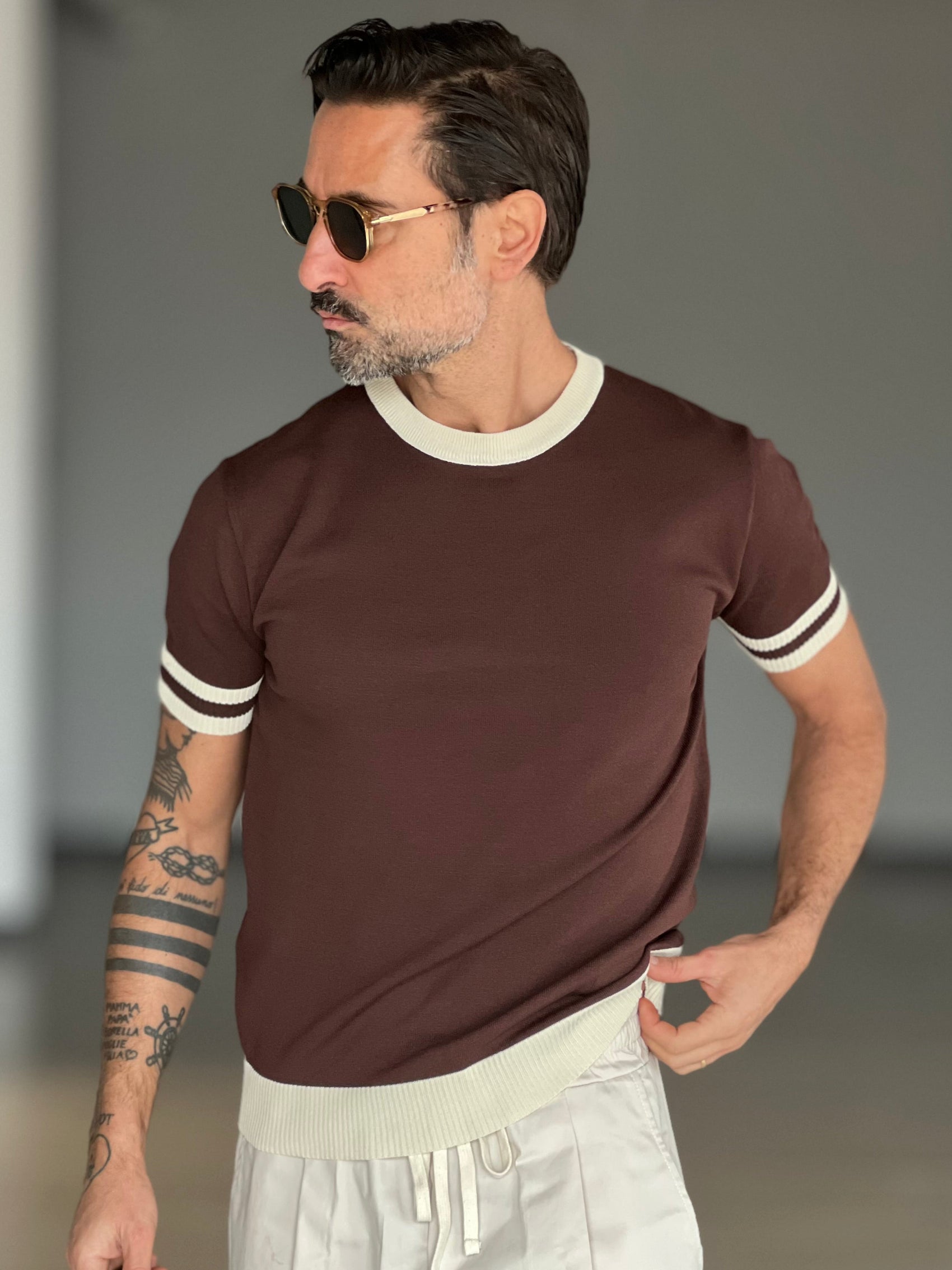 WHITE VISCOSE TROUSERS WITH REGULAR BOTTOM