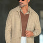 CARDIGAN  POLO BEIGE  LAVORAZIONE CESTINO