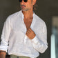 CAMICIA  SERAFINO BIANCO LINO PURO