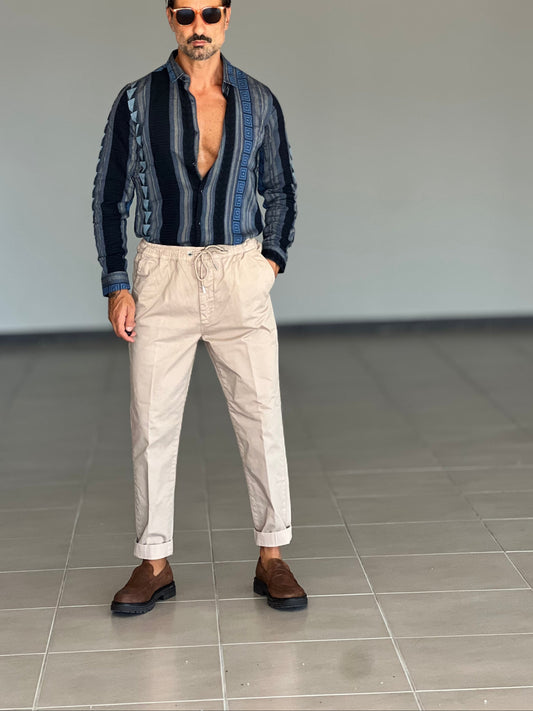 PANTALACCIO  CAMMELLO  GABARDINE DI COTONE