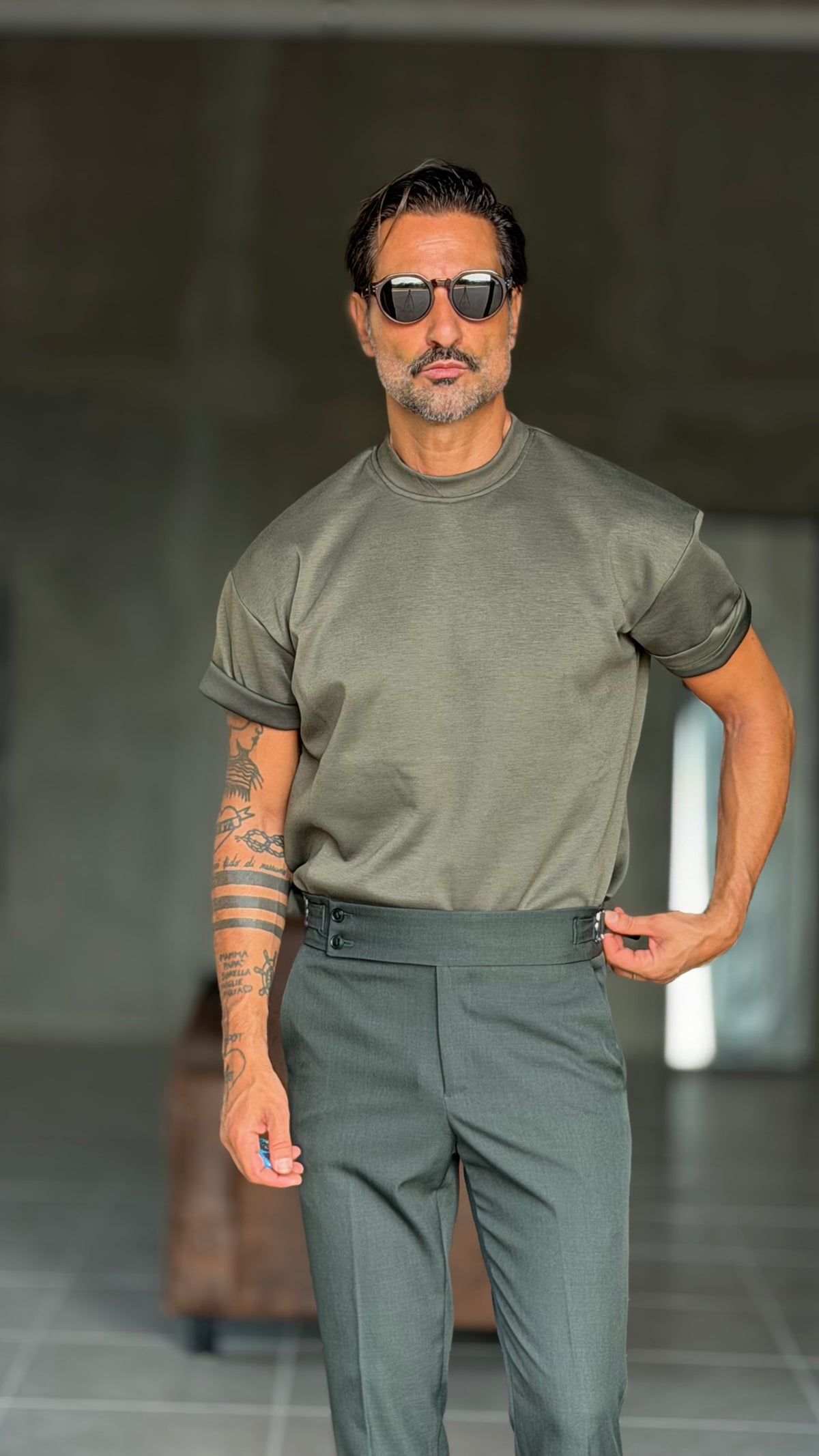 T SHIRT VERDE BOSCO OVER FIT