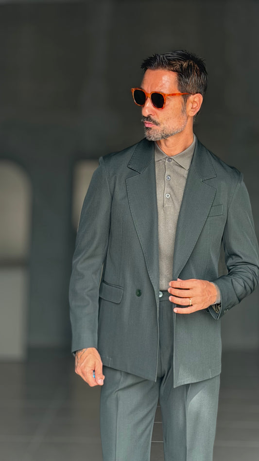 ABITO VERDE  OVERFIT  VISCOSA E MISTI