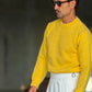 PULLOVER GIALLO UOVO  MAGLIA INGLESE ROTTURE