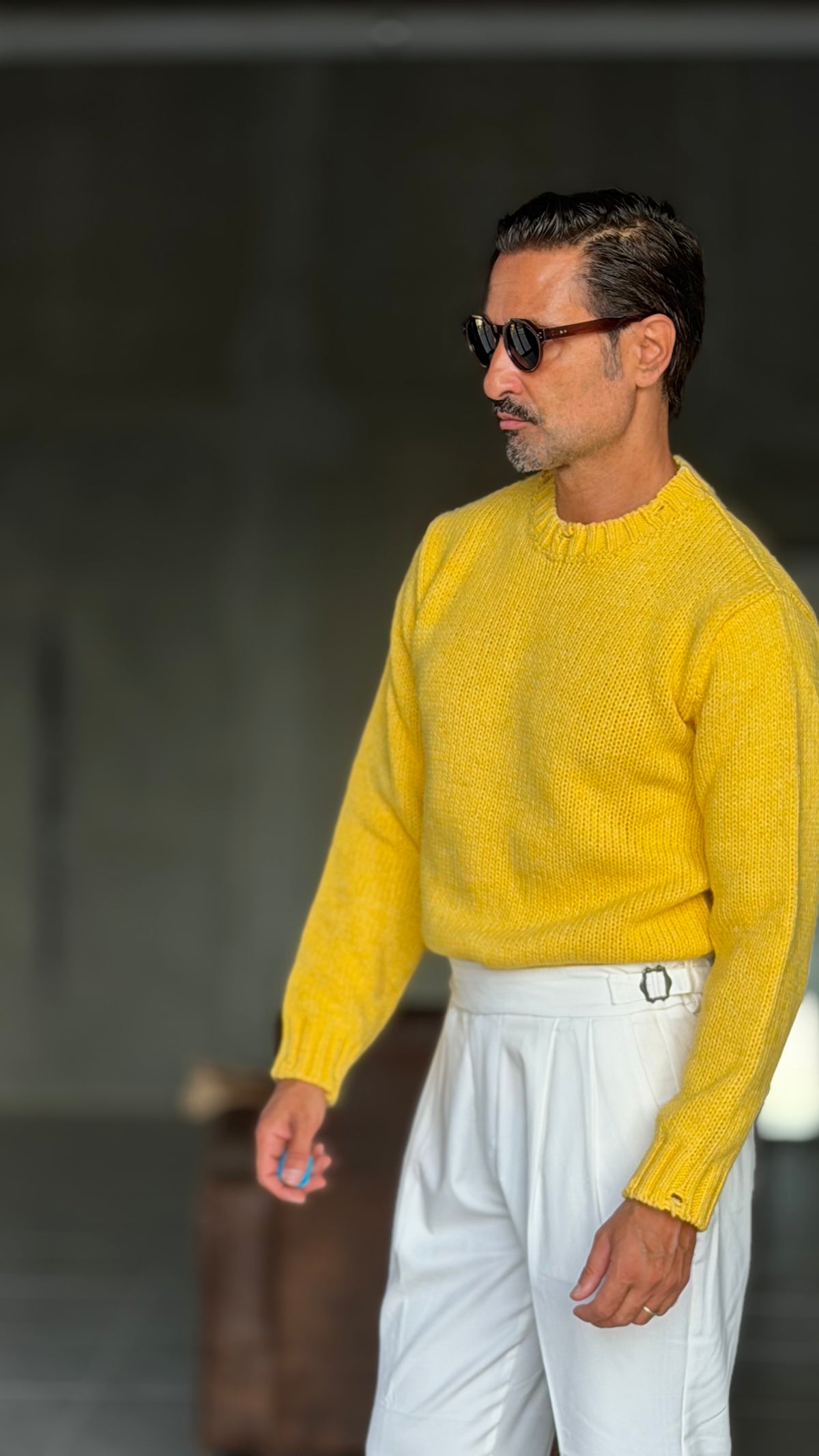 PULLOVER GIALLO UOVO  MAGLIA INGLESE ROTTURE