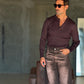 WHITE VISCOSE TROUSERS WITH REGULAR BOTTOM