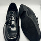 DOUBLE BUCKLE BLACK SUEDE LOAFERS