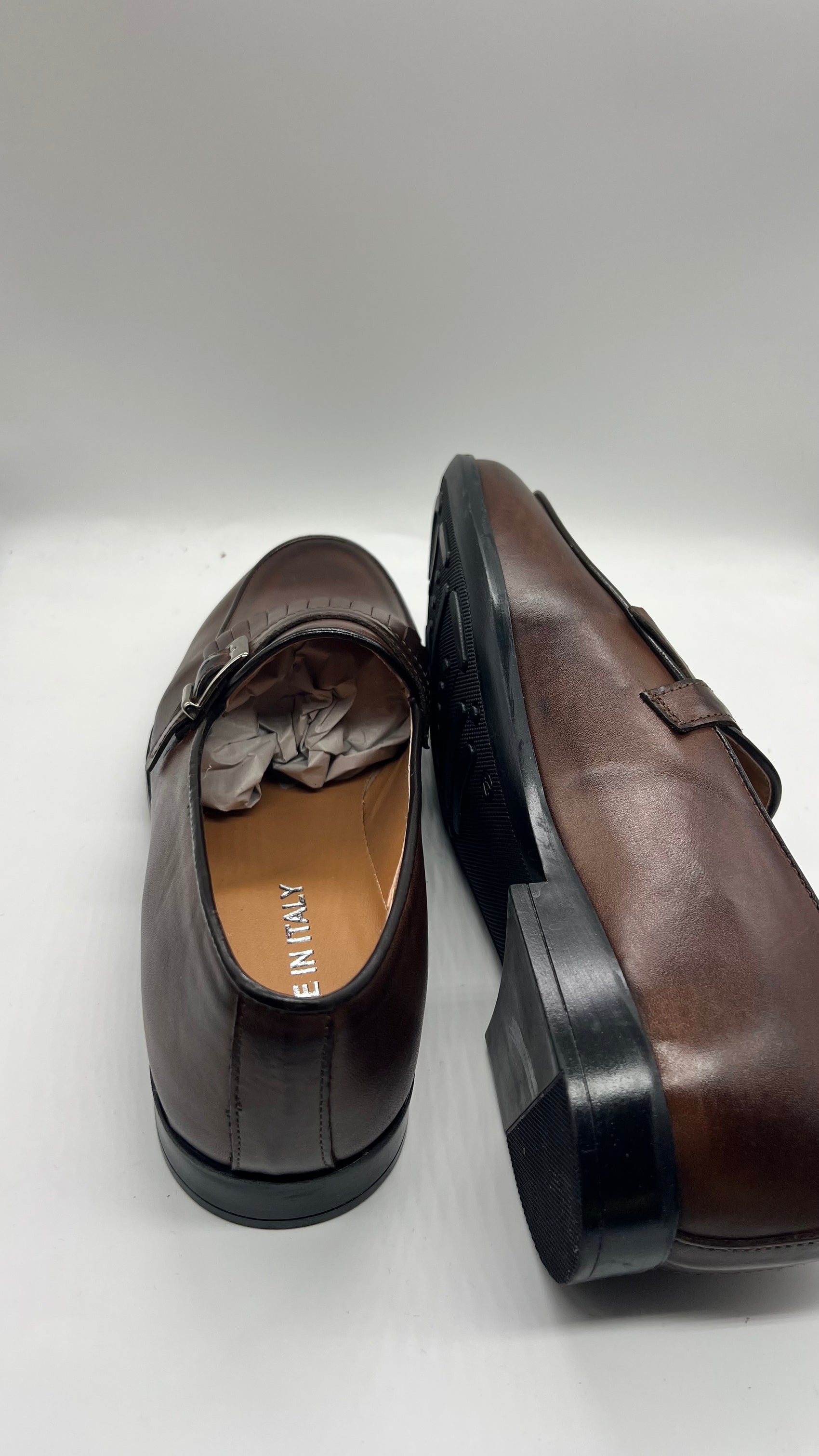DOUBLE BUCKLE BLACK SUEDE LOAFERS