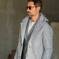 BLUE HIGH NECK COAT
