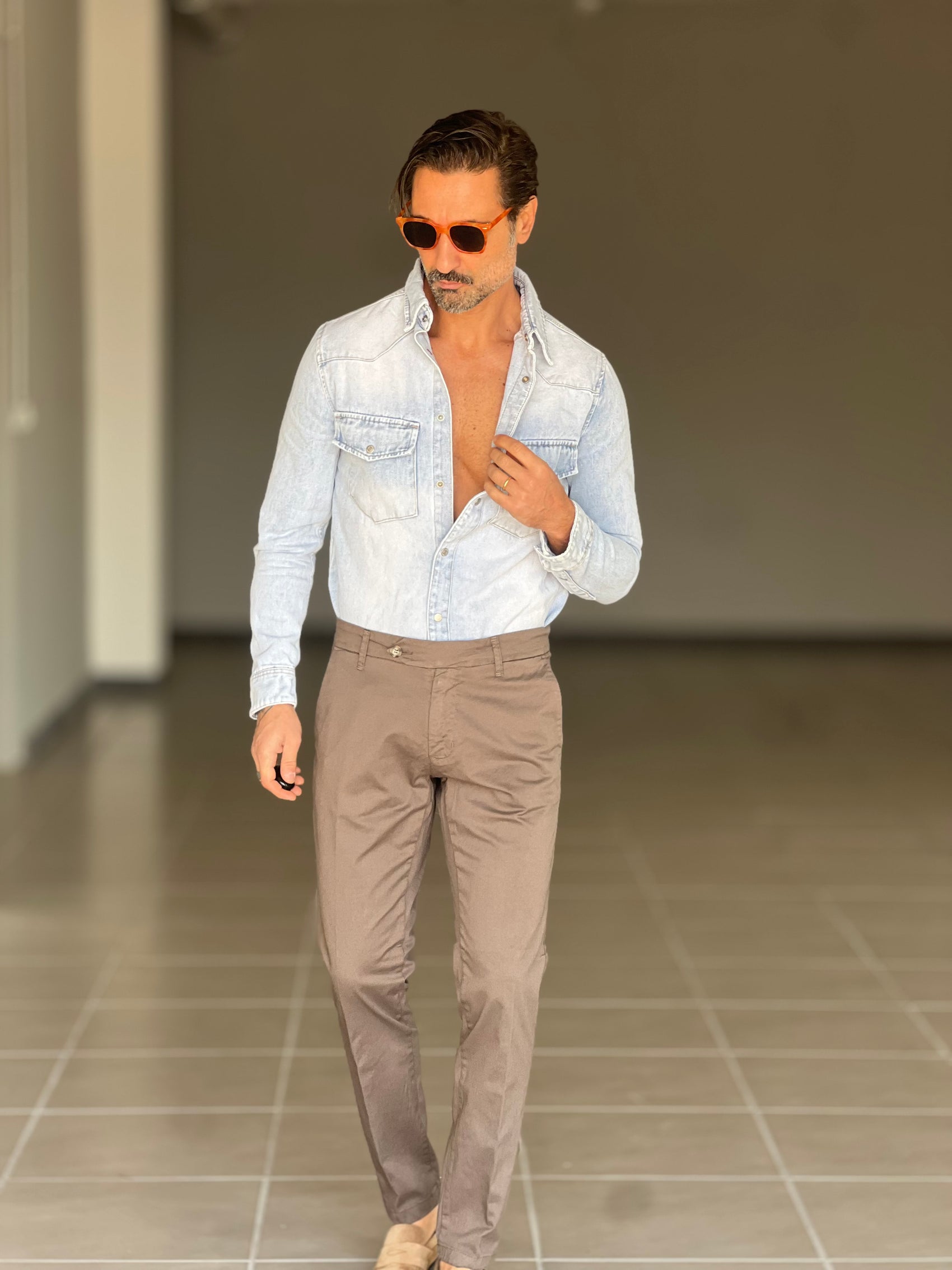 CAMICIA  DENIM LAVAGGIO ZERO DELAVE'