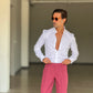 PANTALONE   BORDEAUX GESSATO PINCES. 0078