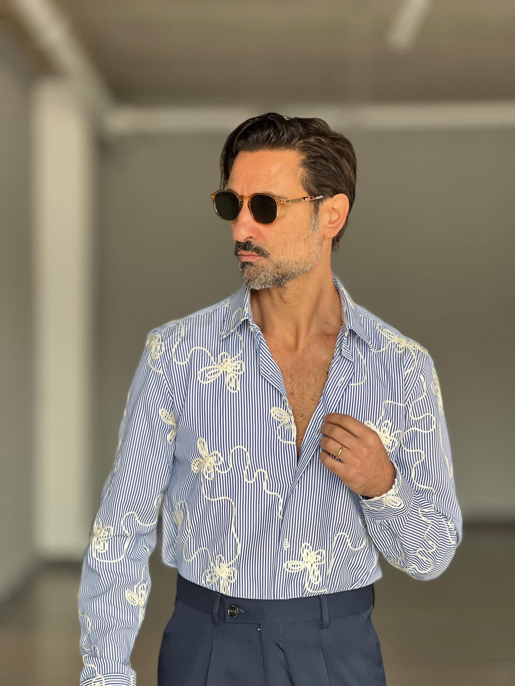 *CAMICIA BACCHETTA RICAMO