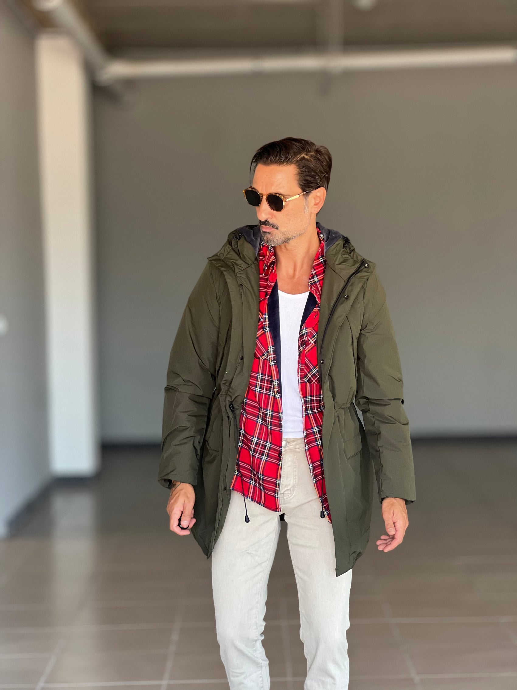 FILL JACKET QUADRO ROSSO  FELPATA