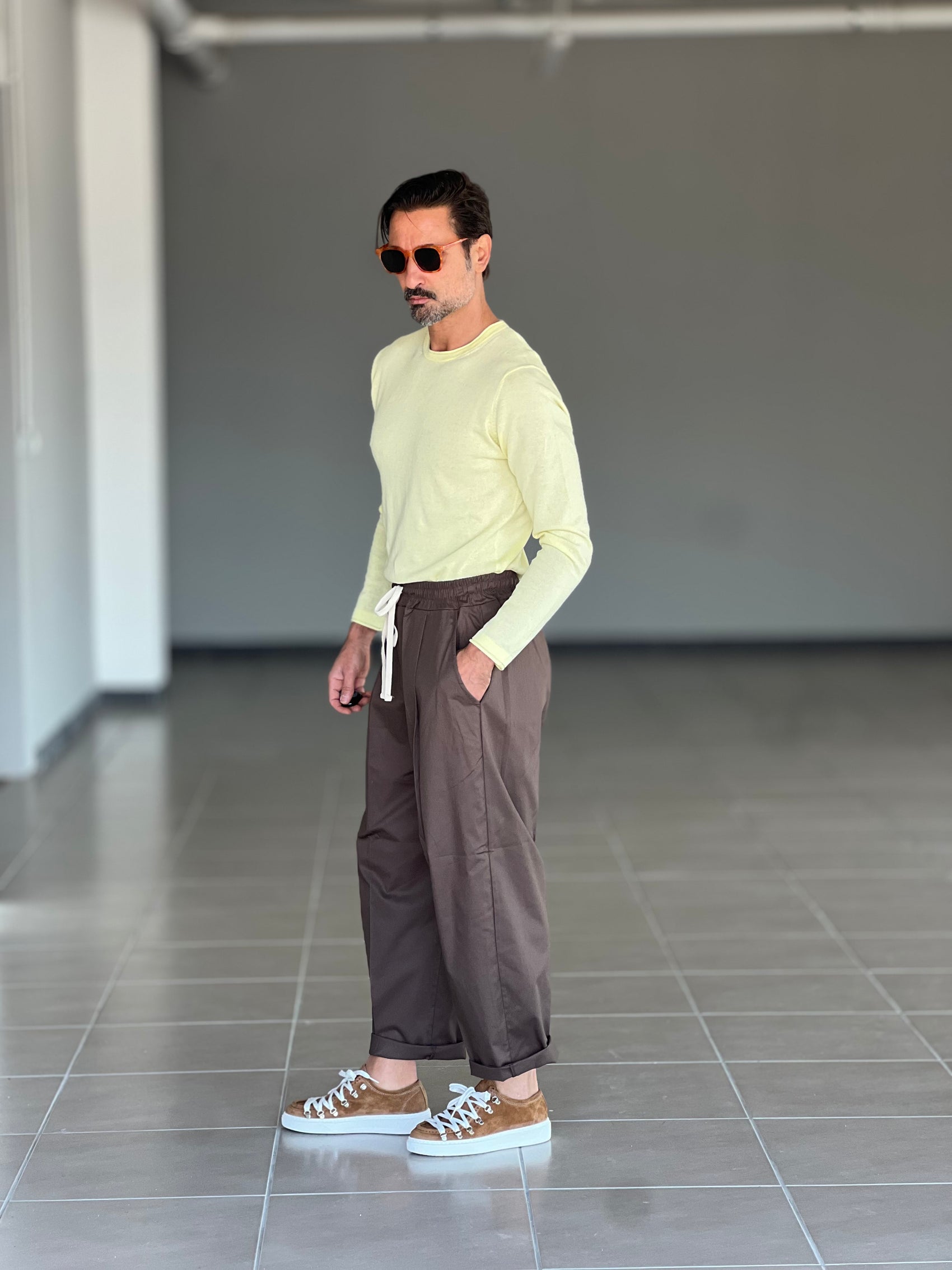 PANTALACCIO  MORO  COTONE OVER FIT