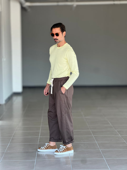 PANTALACCIO  MORO  COTONE OVER FIT